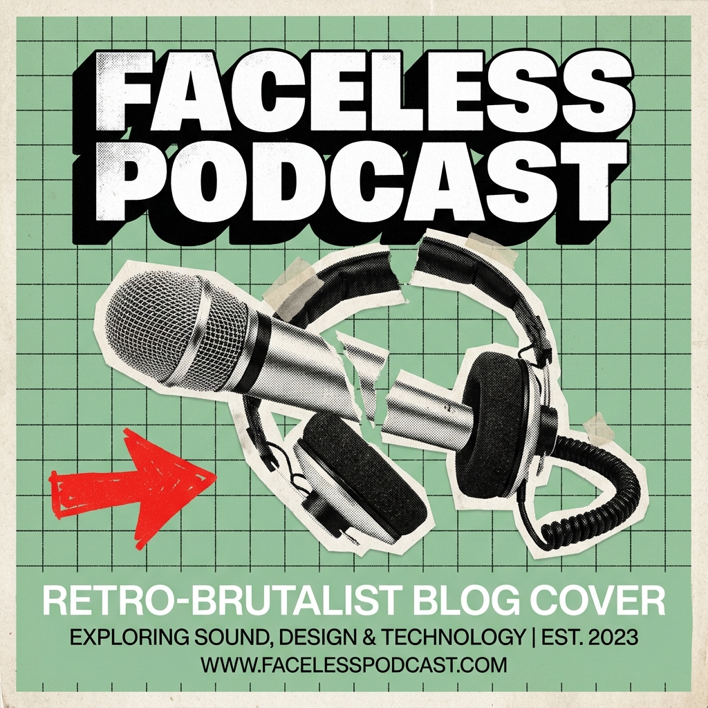 The Faceless Podcast Blueprint Retro-Brutalist Cover